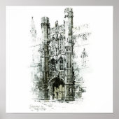Gateway to Kings College Canvas Poster (Voorkant)