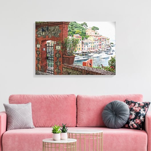 Gateway to Paradise in Portofino, Italië Canvas Afdruk (Insitu (Woonkamer))