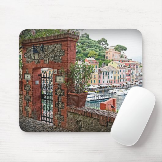 Gateway to Paradise - Portofino, Italië Mousepad Muismat (Met muis)