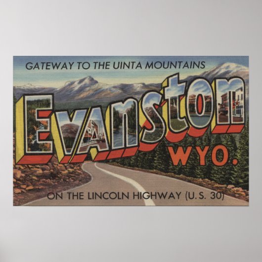 Gateway to the Uinta Mountains - Evanston, WY Poster (Voorkant)