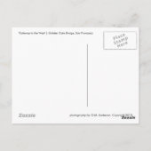 Gateway to West, B&W Briefkaart (Achterkant)