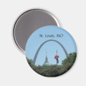 Gateway to West St. Louis Arch Magnet (Voorkant / Achterkant)