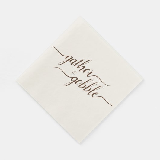 Gather & Gobble Elegant Thanksgiving Dinner Servet (Hoek)