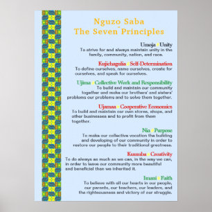 Gather "Round Kwanzaa Creations Nguzo Saba Poster
