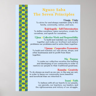Gather "Round Kwanzaa Creations Nguzo Saba Poster