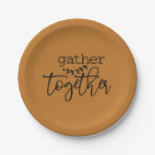 Gather Together Thanksgiving Borden Napkins Papieren Bordje (Voorkant)