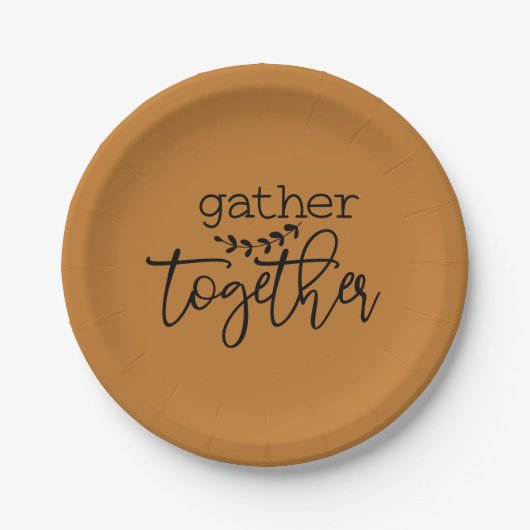 Gather Together Thanksgiving Borden Napkins Papieren Bordje (Voorkant)