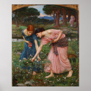 Gather Ye Rosebuds Poster van John W. Waterhouse