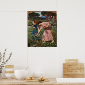 Gather Ye Rosebuds Poster van John W. Waterhouse (Keuken)