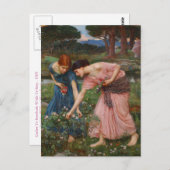 Gather Ye Rosebuds van John W. Waterhouse Briefkaart (Voorkant / Achterkant)