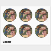 "Gather Ye Rosebuds" voor Raphaelietboekje Ronde Sticker (Vel)