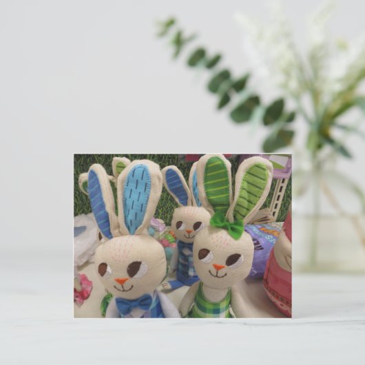 Gathered Bunnies Briefkaart (Staand voorkant)