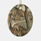 Gathering Apples, uit "Travaux des Champs", engra Keramisch Ornament (Rechts)