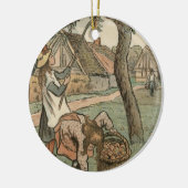 Gathering Apples, uit "Travaux des Champs", engra Keramisch Ornament (Links)