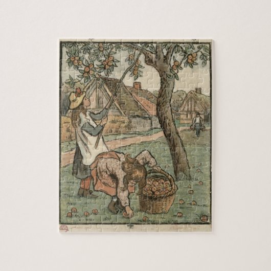 Gathering Apples, uit "Travaux des Champs", engra Legpuzzel (Verticaal)