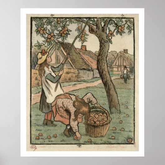 Gathering Apples, uit "Travaux des Champs", engra Poster (Voorkant)