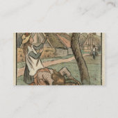 Gathering Apples, uit "Travaux des Champs", engra Visitekaartje (Achterkant)