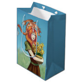 Gathering Flowers with a Dragon Medium Cadeauzakje (Voorkant Gekanteld)