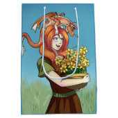 Gathering Flowers with a Dragon Medium Cadeauzakje (Achterkant)