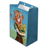 Gathering Flowers with a Dragon Medium Cadeauzakje (Achterkant Gekanteld)