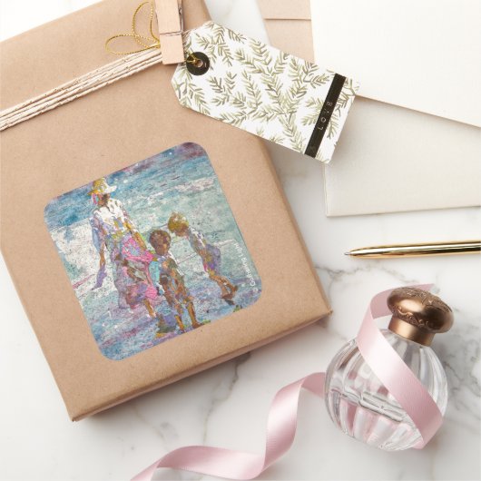 Gathering Light © – Kunststicker Vierkante Sticker (Geschenken)