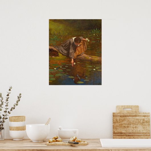 Gathering Lilies - Eastman Johnson Fine Art Poster (Keuken)