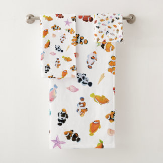 Gathering of Clownfish | Ocean Art Design Bad Handdoek
