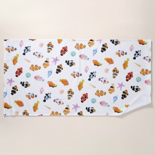 Gathering of Clownfish | Ocean Art Design Strandlaken (Voorkant)