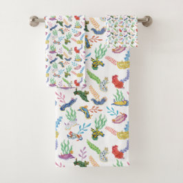 Gathering of Nudibranchs | Ocean Art Design Bad Handdoek