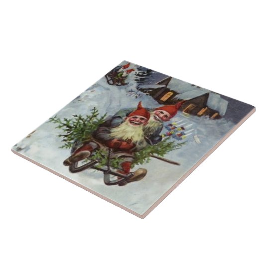 "Gathering Pine Boughs" by Jenny Nystrom Tegeltje (Zijkant)