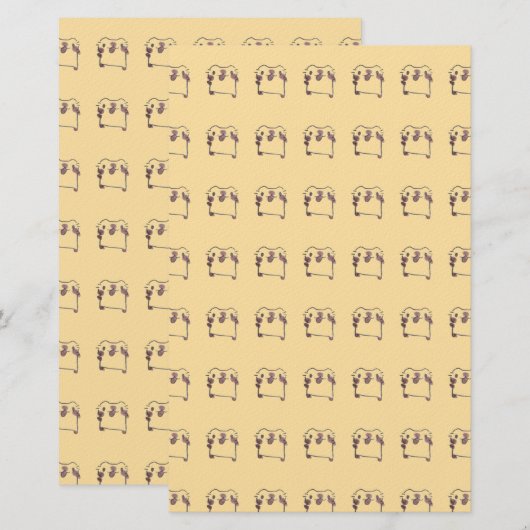 Gatinho fofinho briefpapier (Voorkant / Achterkant)