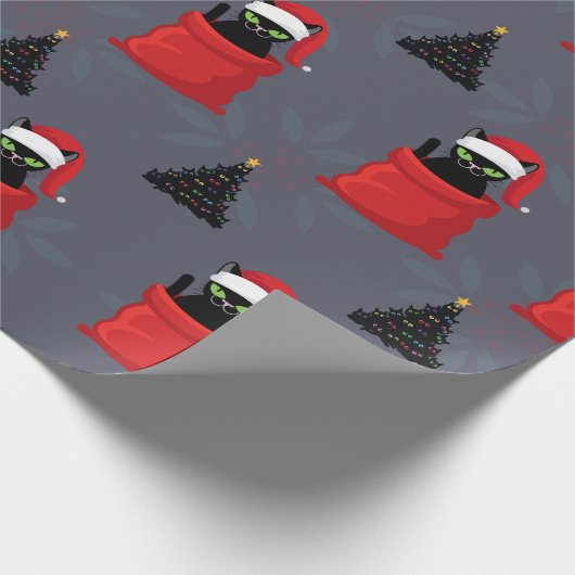 Gatito Cat Christmas Cadeaupapier (Hoek)