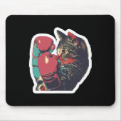 Gatito de Boxeo Cool Boxer Cat Boxing Handschoenen Muismat (Voorkant)