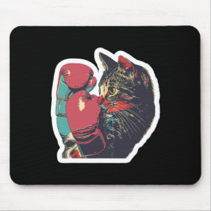 Gatito de Boxeo Cool Boxer Cat Boxing Handschoenen Muismat