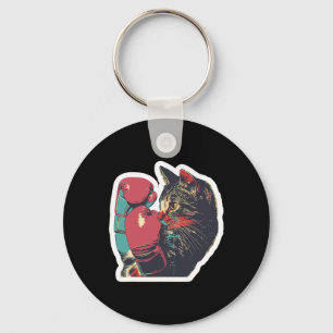 Gatito de Boxeo Cool Boxer Cat Boxing Handschoenen Sleutelhanger