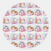 Gatito de Sueños Classic Round Ronde Sticker (Voorkant)