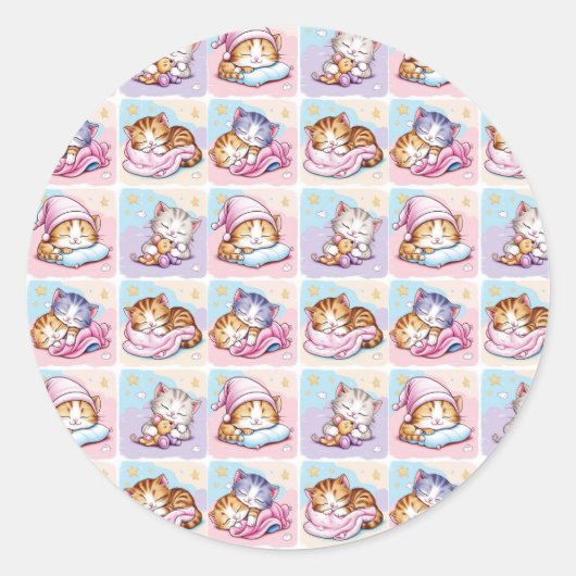 Gatito de Sueños Classic Round Ronde Sticker (Voorkant)