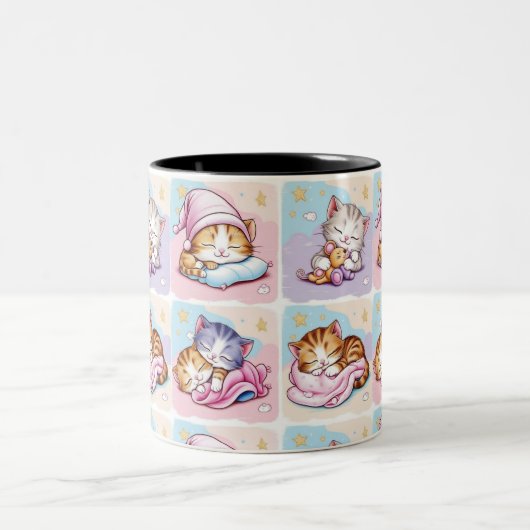 Gatito de Sueños Two-Tone Coffee Mug Tweekleurige Koffiemok (Center)