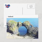 Gatklettur Stone Arch, Arnarstapi, IJsland Briefkaart (Voorkant / Achterkant)