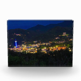 Gatlinburg bij nacht fotoblokken