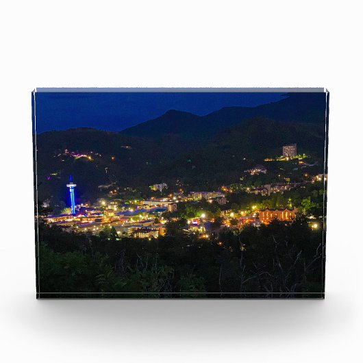 Gatlinburg bij nacht fotoblokken (Voorkant)