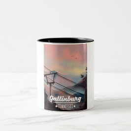 Gatlinburg Great Smoky Mountains Tennessee Tweekleurige Koffiemok