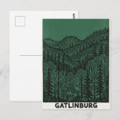 Gatlinburg Lijntekening Briefkaart (Voorkant / Achterkant)