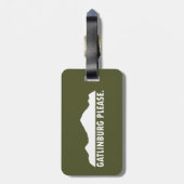 Gatlinburg Tennessee alsjeblieft Bagagelabel (Achterkant verticaal)