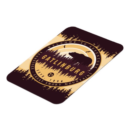 Gatlinburg Tennessee Beer Pijnbomen Natuur Magneet (Linkerzijde)