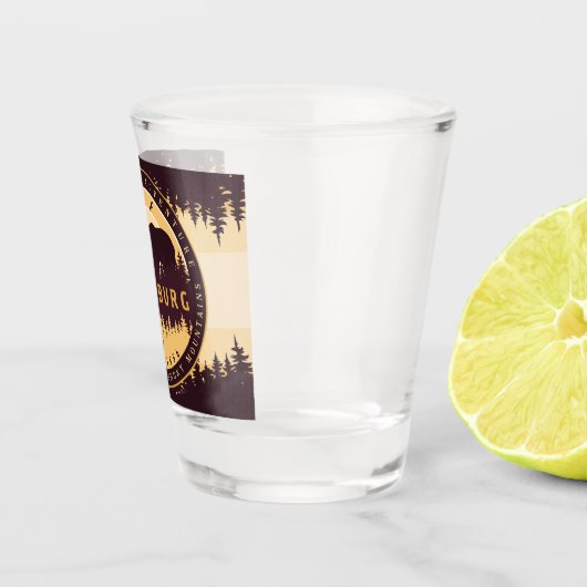 Gatlinburg Tennessee Beer Pijnbomen Natuur Shot Glas (Rechts)