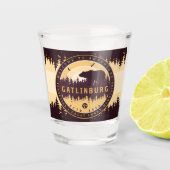 Gatlinburg Tennessee Beer Pijnbomen Natuur Shot Glas (Voorkant)