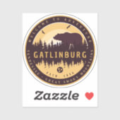 Gatlinburg Tennessee Beer Pine Tree Natuur Vintage Sticker (Vel)