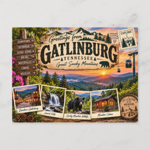 Gatlinburg, Tennessee Briefkaart