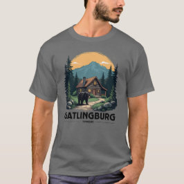 Gatlinburg Tennessee Cabin en zwart Beer T-shirt